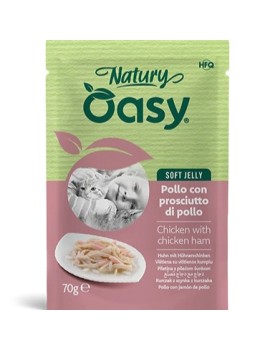 Oasy Natury Adulte Poulet & jambon sachet gelée 70 g