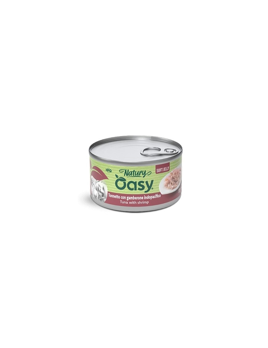 Oasy Natury Soft  Adulte Thon & crevettes boîte gelée 85 g