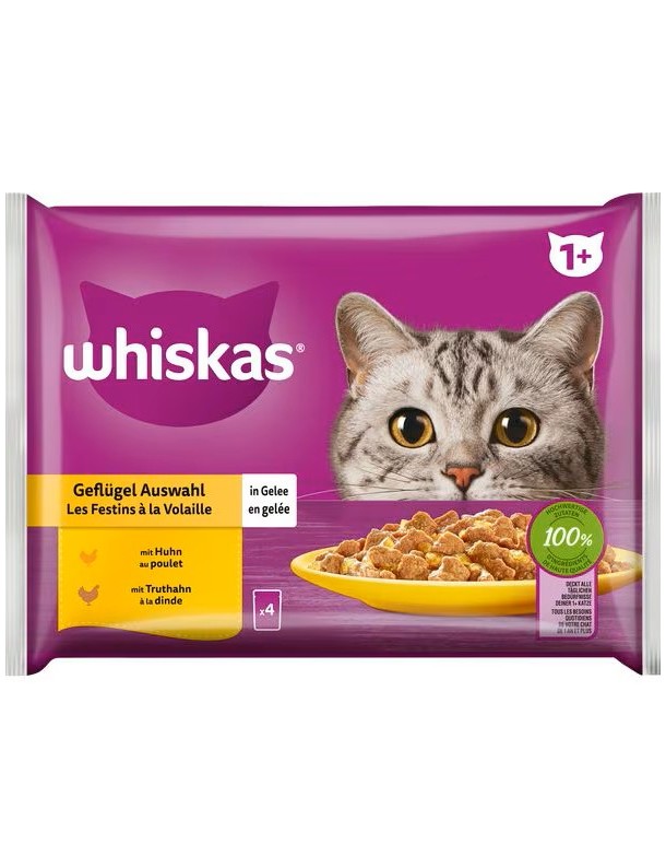 Whiskas Volaille sachet en gelée 4x85 g