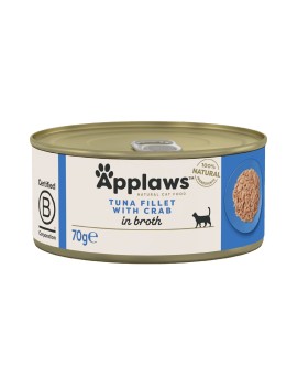 Applaws Natural Cat Filet de thon avec crabe boîte 70 g