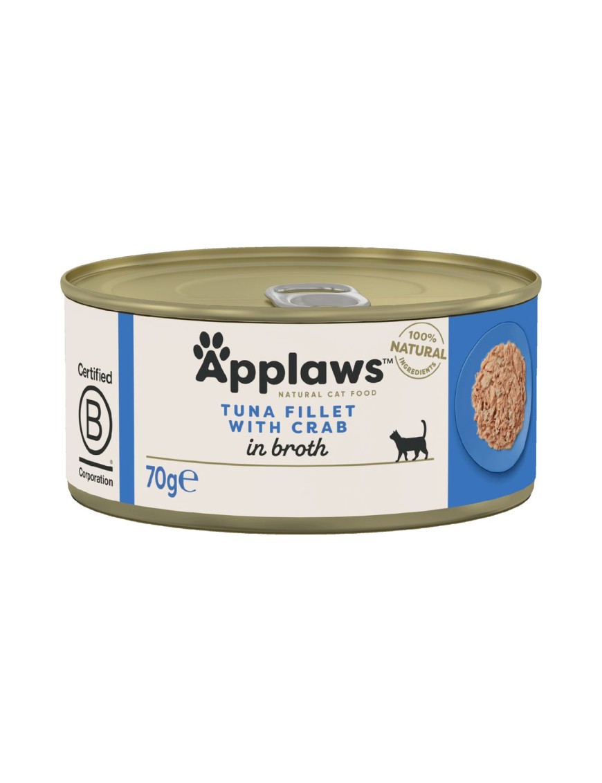 Applaws Natural Cat Filet de thon avec crabe boîte 70 g