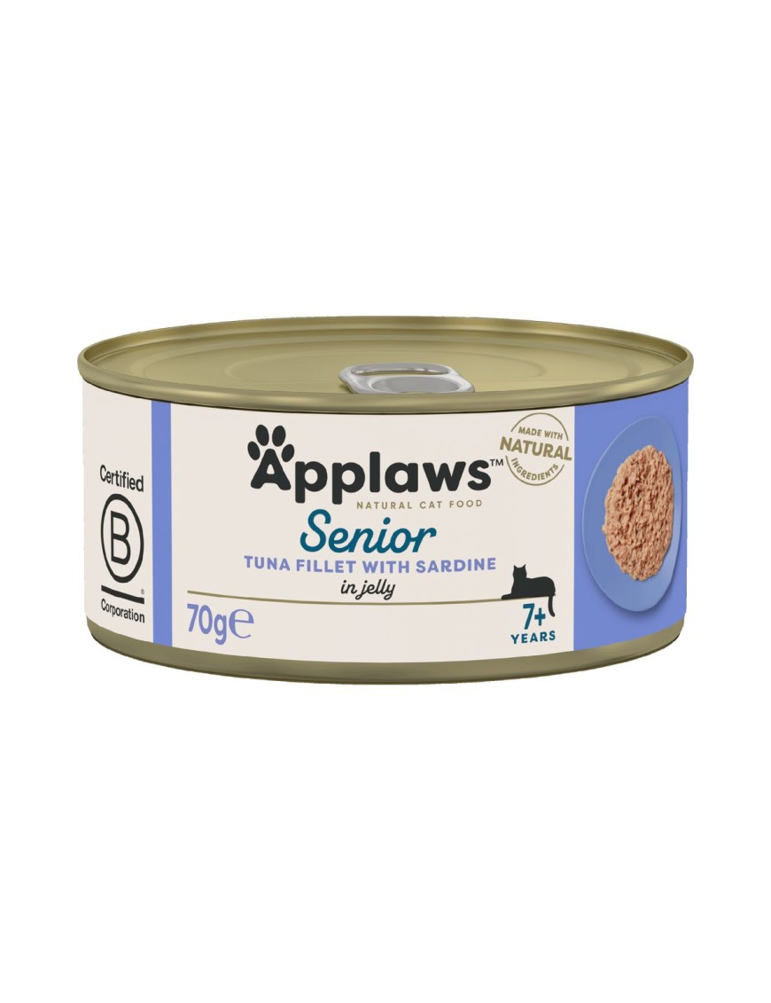 Applaws Natural Cat Senior Thon avec sardines boîte 70 g