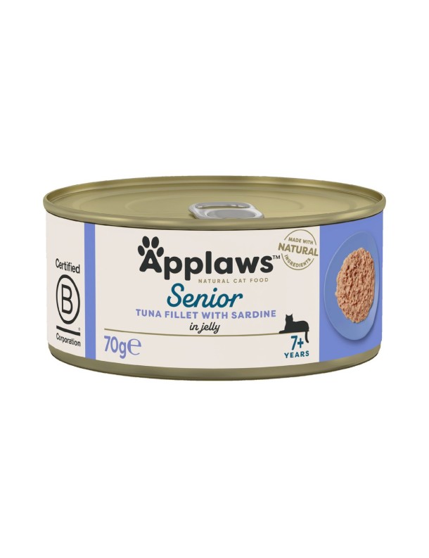 Applaws Natural Cat Senior Thon avec sardines boîte 70 g