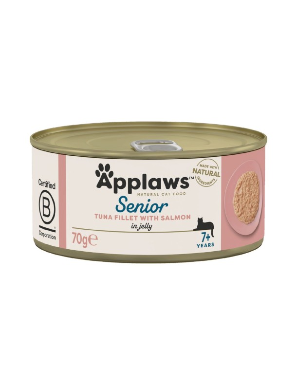 Applaws Natural Cat Senior Thon avec saumon boîte 70 g