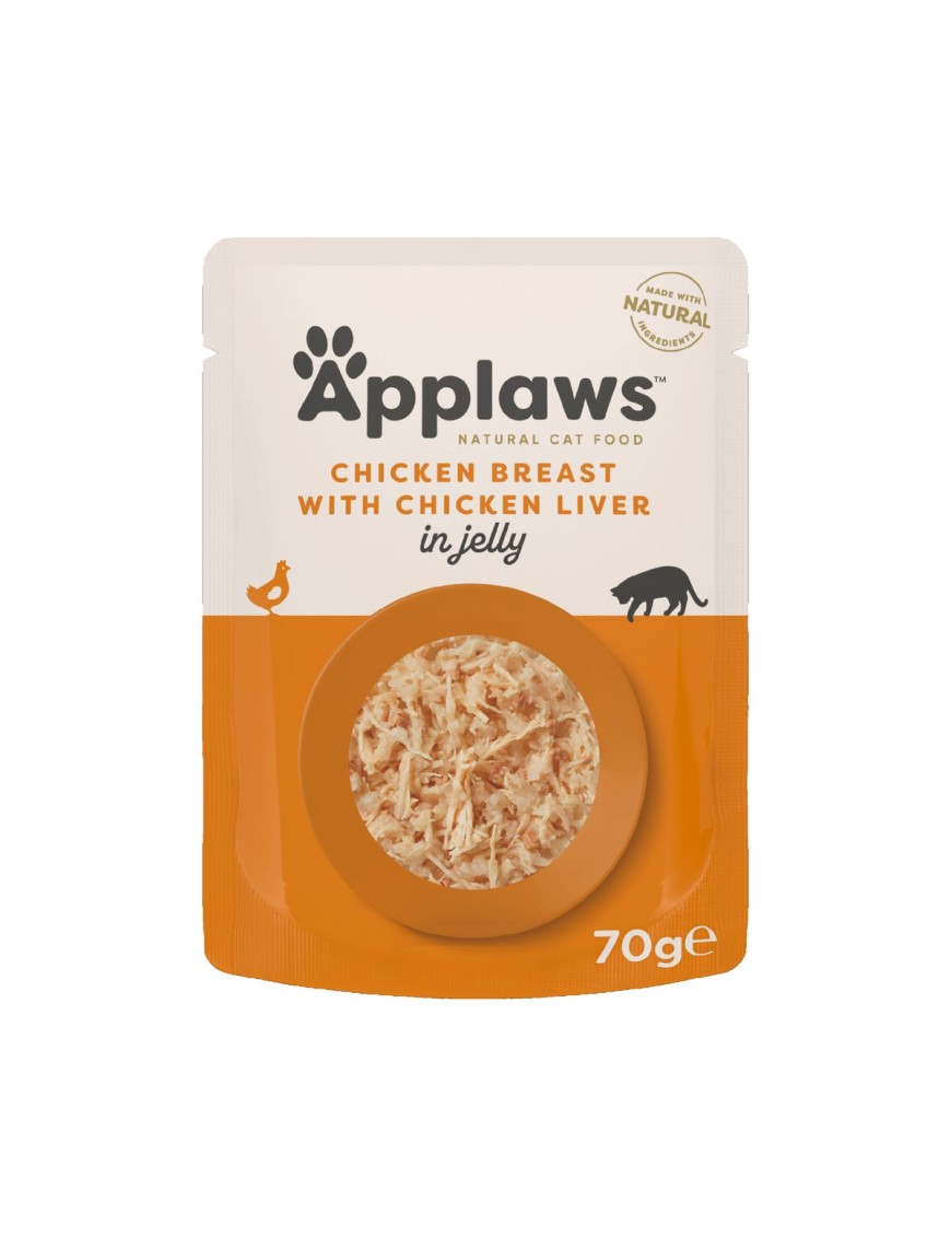 Applaws Natural Cat Blanc et foie de poulet en gelée sachet 70g