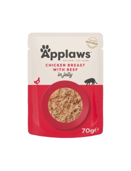 Applaws Natural Cat Poulet avec boeuf en gelée sachet 70g