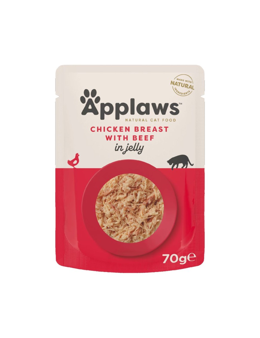 Applaws Natural Cat Poulet avec boeuf en gelée sachet 70g