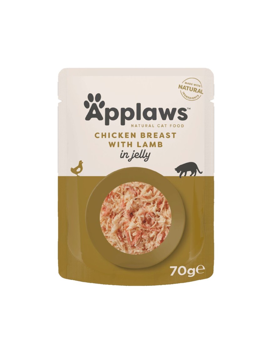 Applaws Natural Cat Blanc de poulet avec agneau en gelée sachet 70g