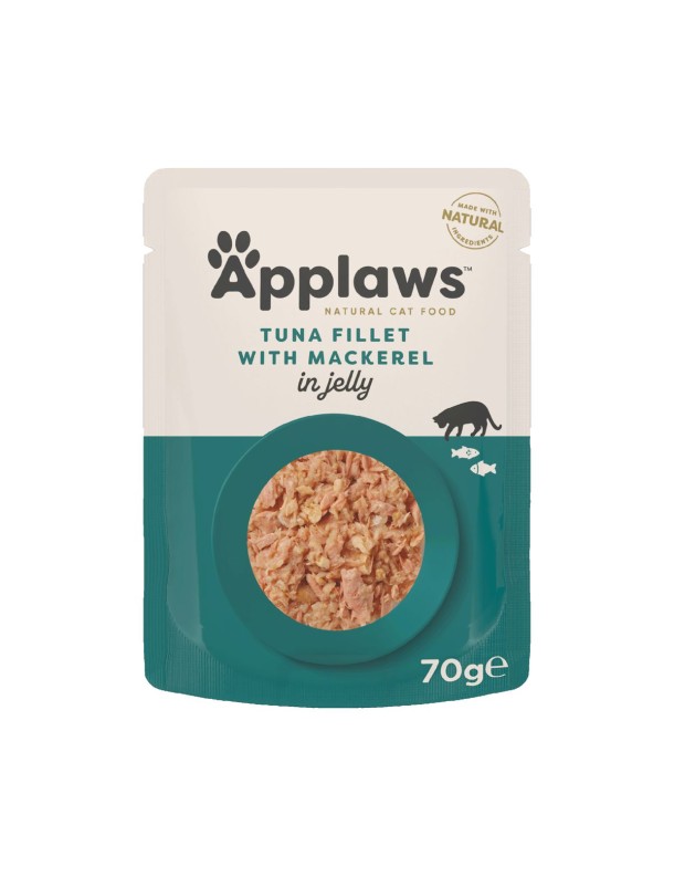 Applaws Natural Cat Thon avec maquereau en gelée sachet 70g