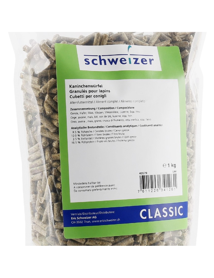 Granulés pour lapin 4 mm 1 kg