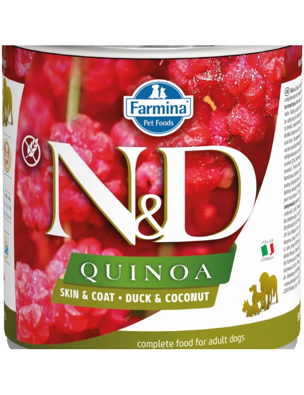 Farmina N&D Quinoa Skin&Coat Canard, noix de coco et curcuma boîtes