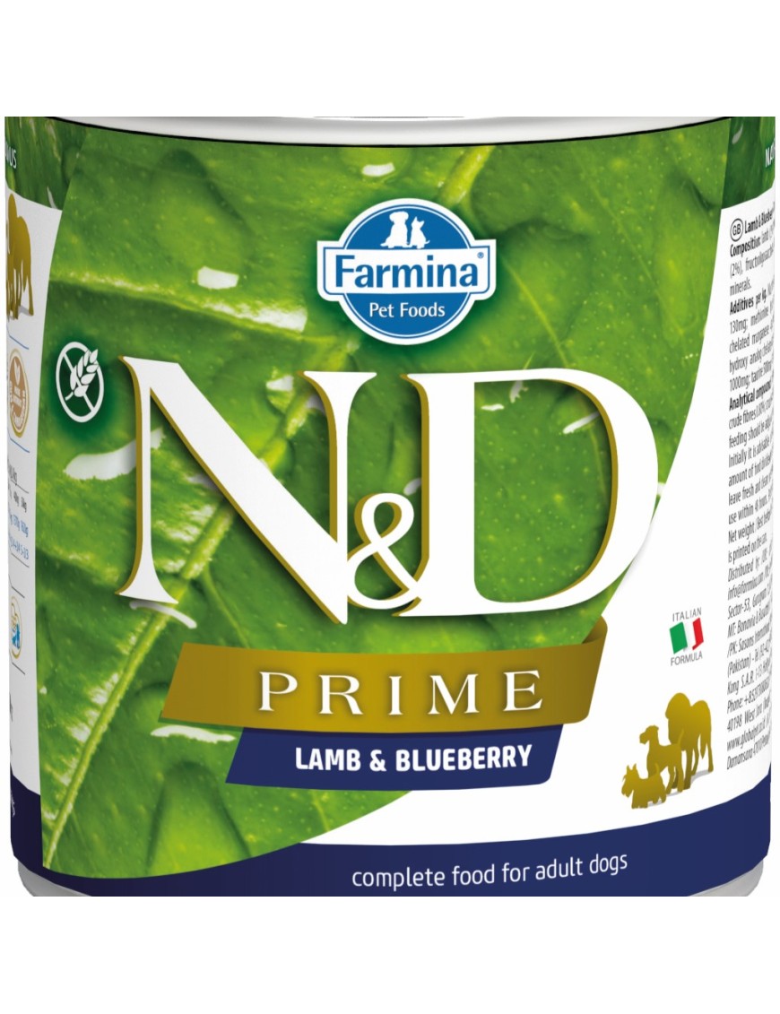 Farmina N&D Prime Agneau&myrtille boîte 285 g