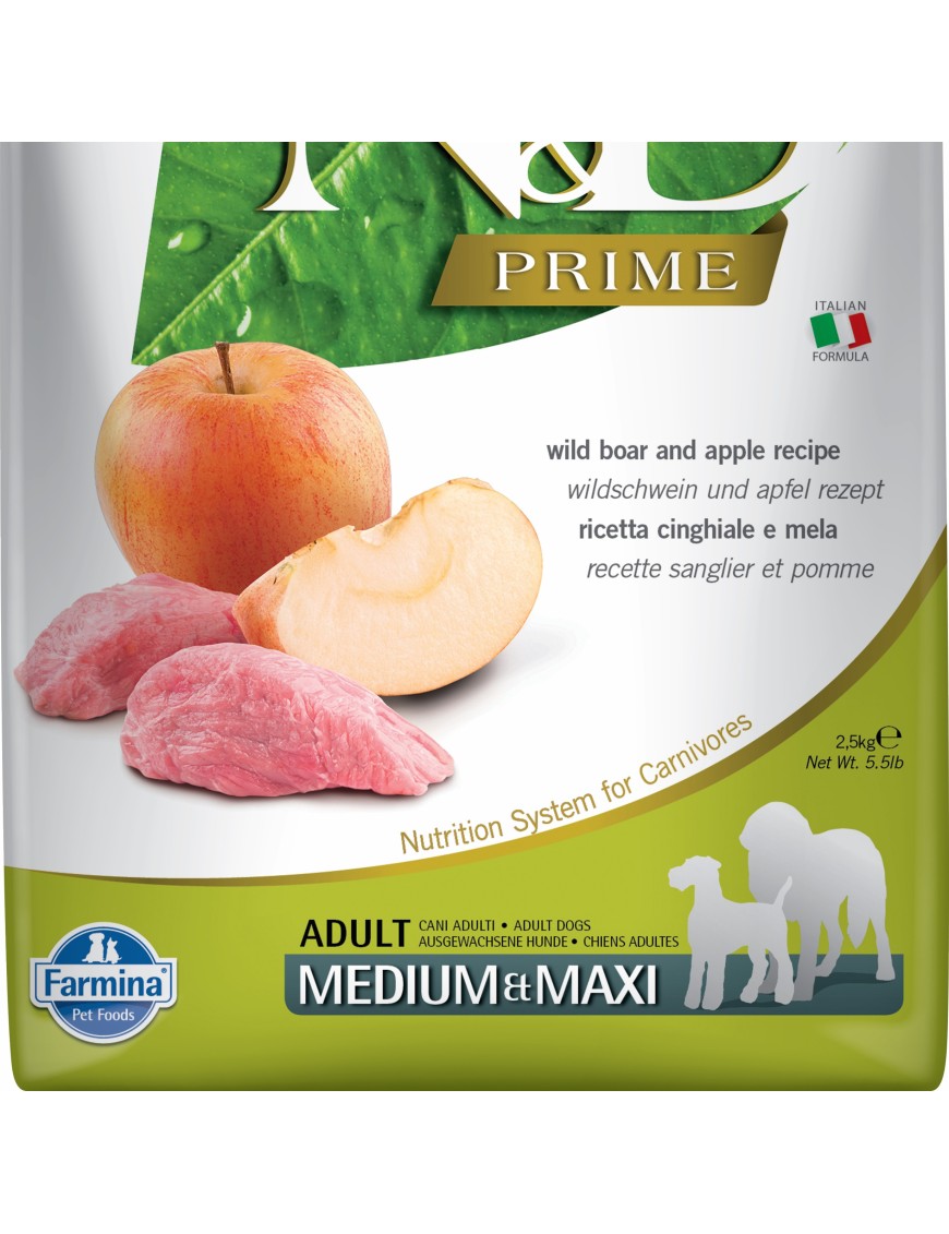 Farmina N&D Prime Med/Maxi Sanglier&pomme