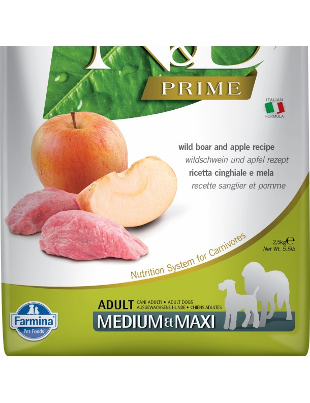 Farmina N&D Prime Med/Maxi Sanglier&pomme